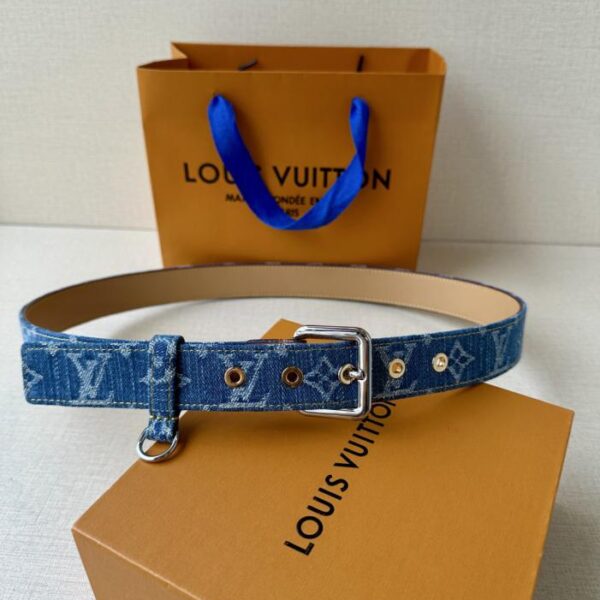 replica,repliche,fake,1:1,earrings,bracelet,ring,jewelry Cintura LV D-Ring 3.0 Larghezza Monogram Denim (3PRHM)
