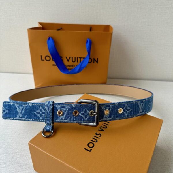 replica,repliche,fake,1:1,earrings,bracelet,ring,jewelry Cintura LV D-Ring 3.0 Larghezza Monogram Denim (ME3R9)