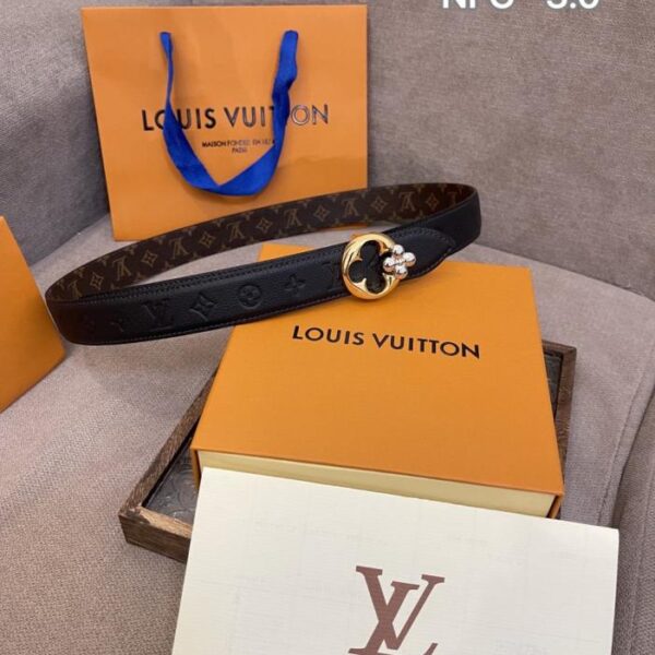 replica,repliche,fake,1:1,earrings,bracelet,ring,jewelry Cintura reversibile Louis Vuitton da 3,0 cm (LC3HO)
