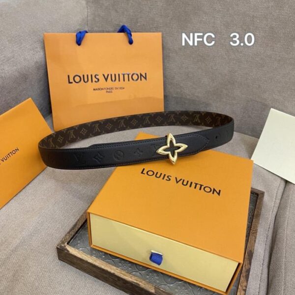 replica,repliche,fake,1:1,earrings,bracelet,ring,jewelry Cintura reversibile Louis Vuitton da 3,0 cm (NEJTS)