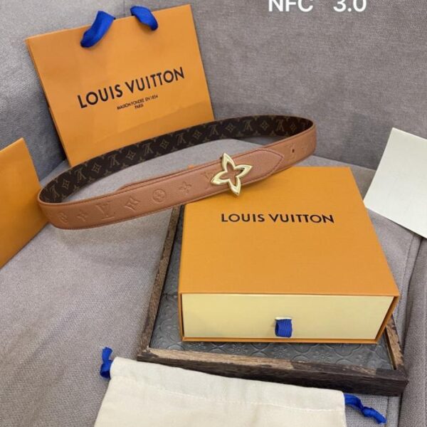 replica,repliche,fake,1:1,earrings,bracelet,ring,jewelry Cintura reversibile Louis Vuitton da 3,0 cm (VHQAH)