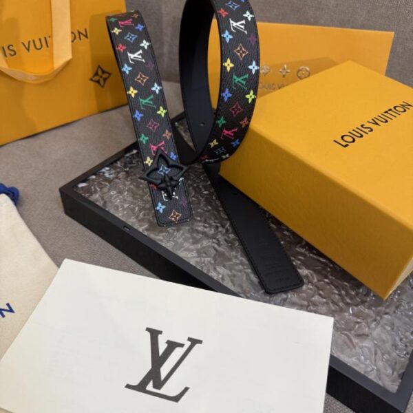 replica,repliche,fake,1:1,earrings,bracelet,ring,jewelry Cintura LV tricolore Murakami Takashi 3,0 cm (G0MJF)