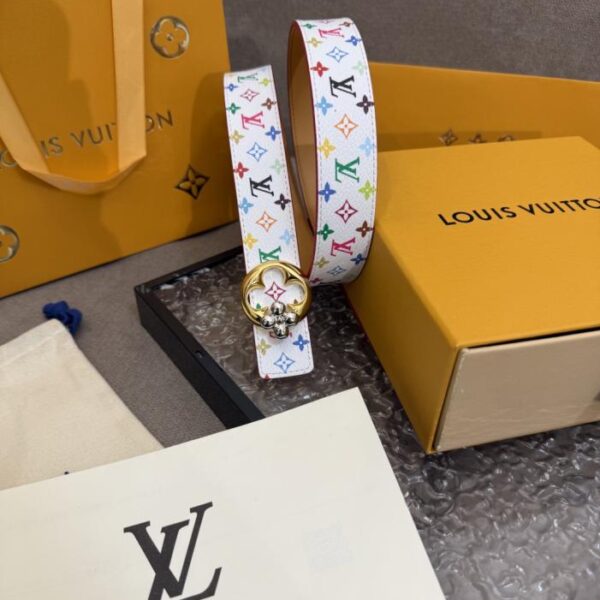replica,repliche,fake,1:1,earrings,bracelet,ring,jewelry Cintura LV tricolore Murakami Takashi 3,0 cm (O5BAM)