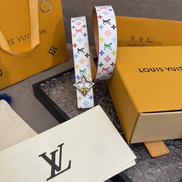 replica,repliche,fake,1:1,earrings,bracelet,ring,jewelry Cintura LV tricolore Murakami Takashi 3,0 cm (ZXQ5T)