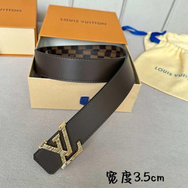 replica,repliche,fake,1:1,earrings,bracelet,ring,jewelry Cintura originale da uomo LOUIS VUITTON nuova, larghezza 35 mm (A7YHN)