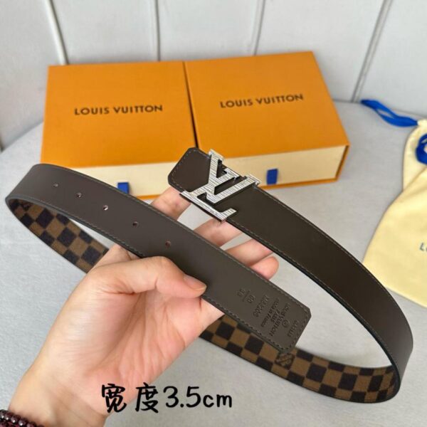 replica,repliche,fake,1:1,earrings,bracelet,ring,jewelry Cintura originale da uomo LOUIS VUITTON nuova, larghezza 35 mm (Z6SOE)