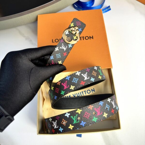 replica,repliche,fake,1:1,earrings,bracelet,ring,jewelry Cintura da donna LV, larghezza 3,0 cm, collezione floreale (FPW3M)