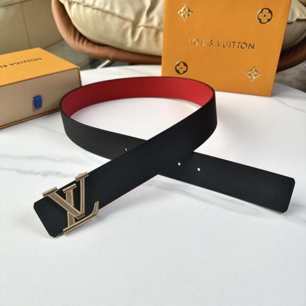 replica,repliche,fake,1:1,earrings,bracelet,ring,jewelry Cintura originale da uomo LOUIS VUITTON nuova, larghezza 40 mm (E7STZ)