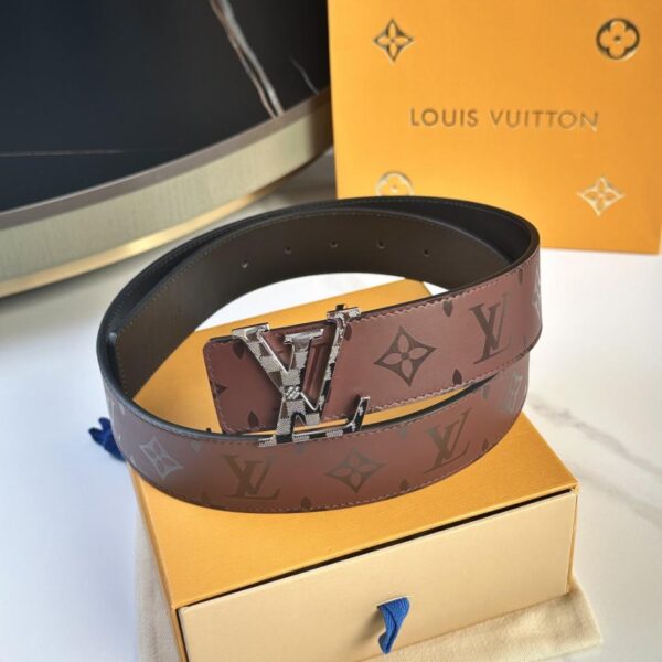 replica,repliche,fake,1:1,earrings,bracelet,ring,jewelry Cintura originale da uomo LOUIS VUITTON nuova, larghezza 40 mm (8T0XD)