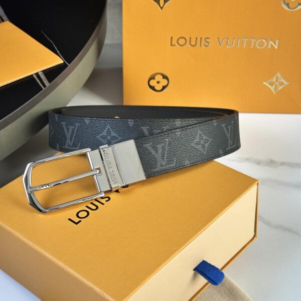 replica,repliche,fake,1:1,earrings,bracelet,ring,jewelry Cintura originale da uomo LOUIS VUITTON nuova, larghezza 35 mm (1W9KG)
