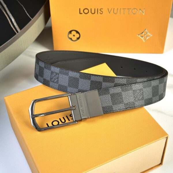 replica,repliche,fake,1:1,earrings,bracelet,ring,jewelry Cintura originale da uomo LOUIS VUITTON nuova, larghezza 35 mm (5UX3Y)