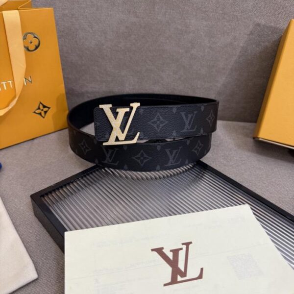 replica,repliche,fake,1:1,earrings,bracelet,ring,jewelry Cintura da uomo LV nuova, larghezza 4,0 cm (0KJ87)