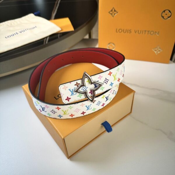 replica,repliche,fake,1:1,earrings,bracelet,ring,jewelry Cintura da donna LV, larghezza 3,5 cm, collezione Collaborative Flower (NCJU5)