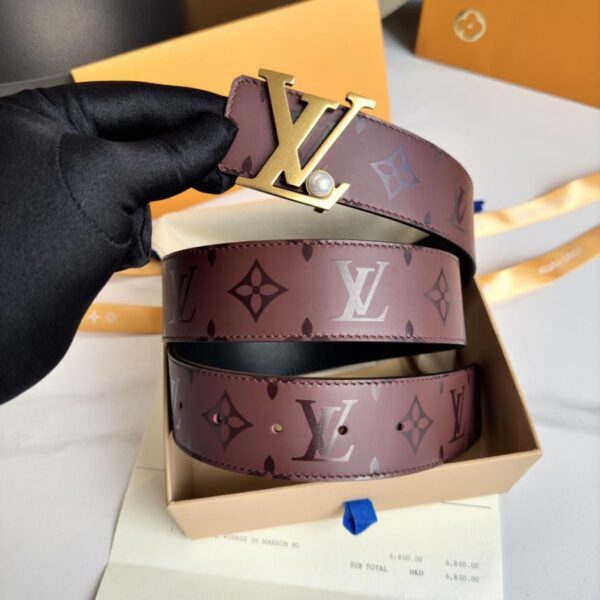 replica,repliche,fake,1:1,earrings,bracelet,ring,jewelry Cintura originale da uomo LOUIS VUITTON, nuova arrivata, larghezza 40 mm (6A1IL)