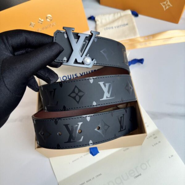 replica,repliche,fake,1:1,earrings,bracelet,ring,jewelry Cintura originale da uomo LOUIS VUITTON nuova, larghezza 40 mm (ZKIU3)