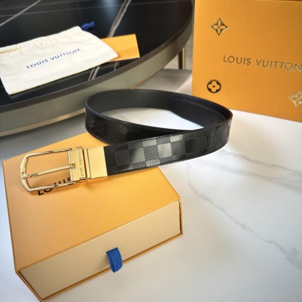 replica,repliche,fake,1:1,earrings,bracelet,ring,jewelry Cintura originale da uomo LOUIS VUITTON, larghezza 35 mm (S2XME)