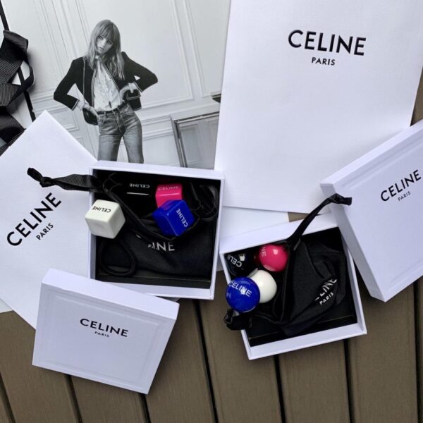 replica,repliche,fake,1:1,earrings,bracelet,ring,jewelry (Confezione da 4) Elastico per capelli resistente e altamente elastico quadrato Celine New Color Ball (J6PQX)