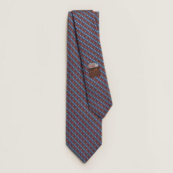 replica,repliche,fake,1:1,earrings,bracelet,ring,jewelry Cravatta da uomo Hermès con motivo “Card Game” (4ANGP)