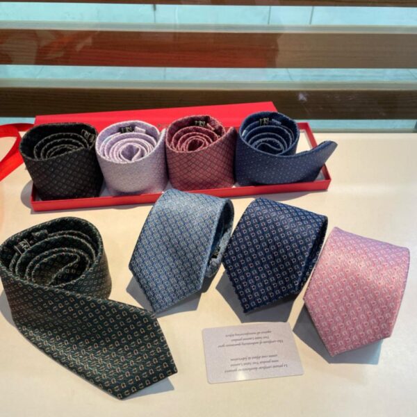 replica,repliche,fake,1:1,earrings,bracelet,ring,jewelry Nuova serie di cravatte da uomo Ferragamo in 100% seta twill di prima qualità, fatte a mano e personalizzate (6MY16)