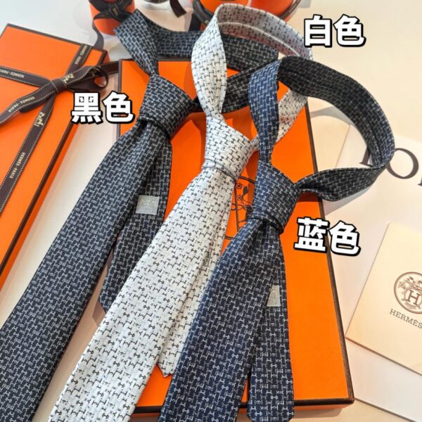 replica,repliche,fake,1:1,earrings,bracelet,ring,jewelry Nuova serie di cravatte nere da uomo Hermès [Cravatta con lettera H] (SPWJS)