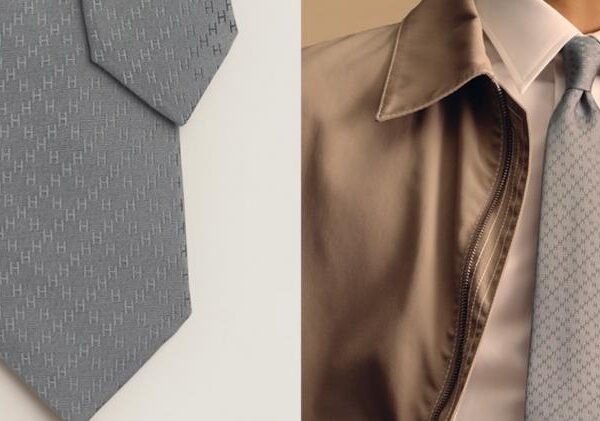 replica,repliche,fake,1:1,earrings,bracelet,ring,jewelry Cravatta Hermès da uomo Diamond H Plaid, nuova serie, 100% seta twill, personalizzazione fatta a mano (T7EUW)