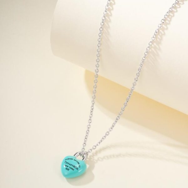replica,repliche,fake,1:1,earrings,bracelet,ring,jewelry Collana a forma di cuore in smalto Tiffany, classica e senza tempo (6YA5J)
