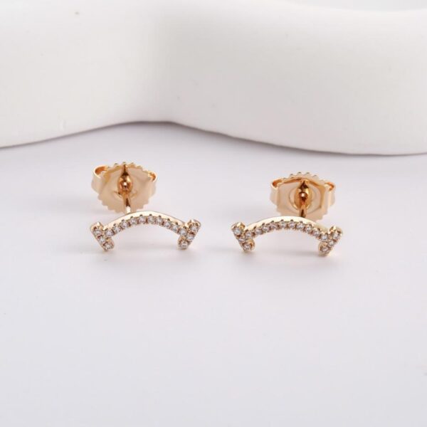 replica,repliche,fake,1:1,earrings,bracelet,ring,jewelry Orecchini a bottone Tiffany Smile Diamond Mini (D1AVB)