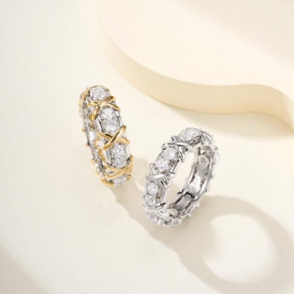 replica,repliche,fake,1:1,earrings,bracelet,ring,jewelry Anello con diamanti (KV38I)