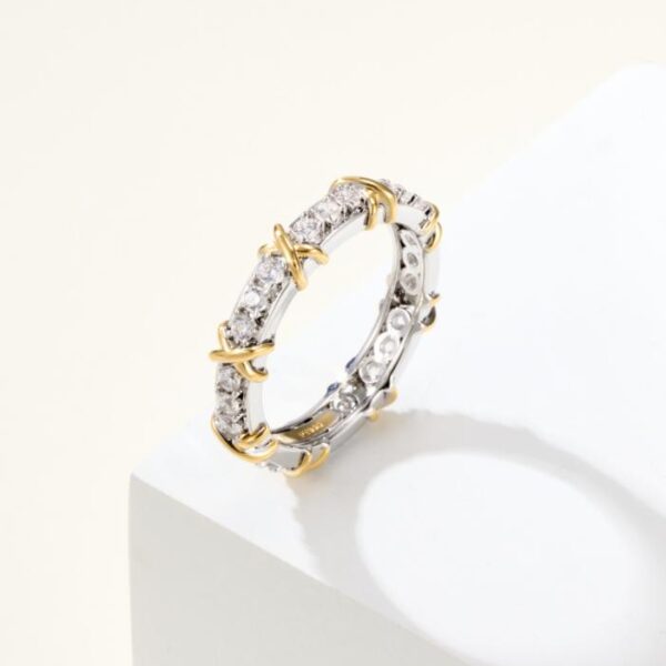 replica,repliche,fake,1:1,earrings,bracelet,ring,jewelry Anello stretto Tiffany Sixteen Stone (ATRH9)