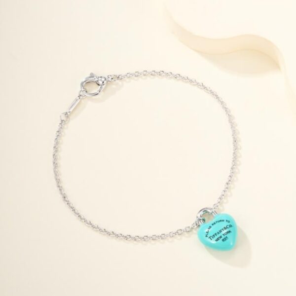 replica,repliche,fake,1:1,earrings,bracelet,ring,jewelry Bracciale classico senza tempo con cuore in smalto Tiffany (M51I6)