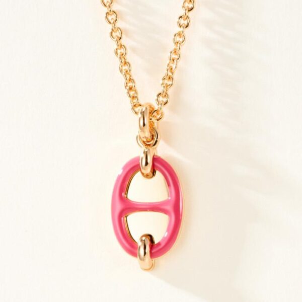 replica,repliche,fake,1:1,earrings,bracelet,ring,jewelry Nuova collana smaltata con naso di maiale (0DSJQ)