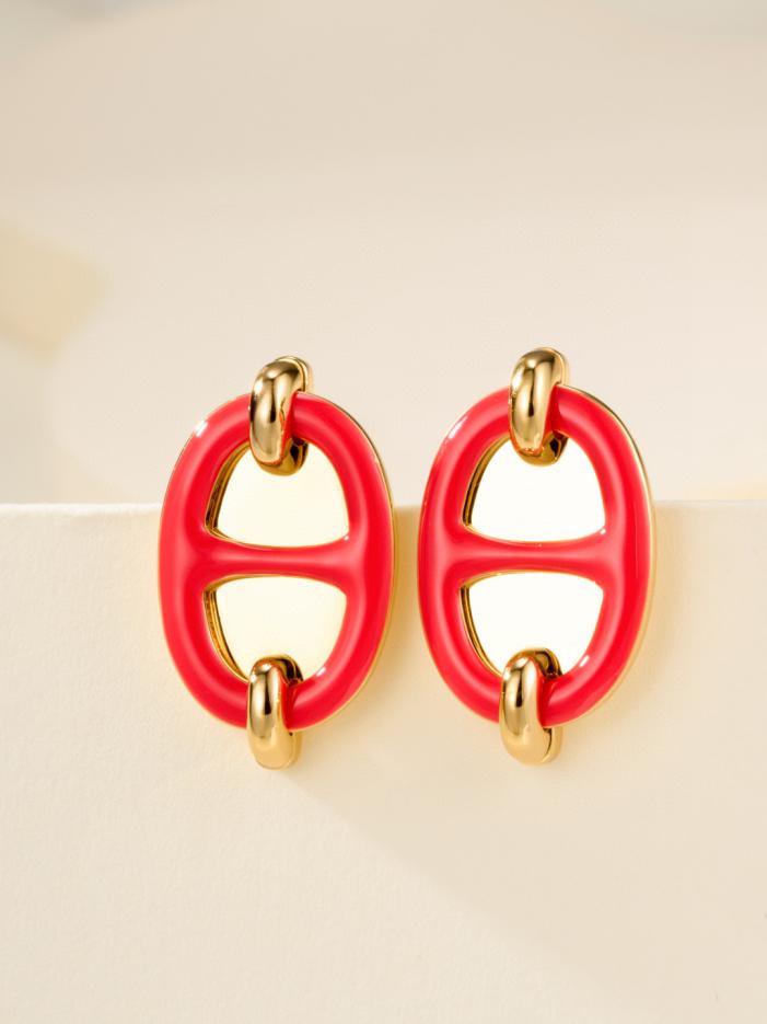 replica,repliche,fake,1:1,earrings,bracelet,ring,jewelry Nuovi orecchini smaltati a forma di naso di maiale (I23RZ) replica,repliche,fake,1:1,earrings,bracelet,ring,jewelry Nuovi orecchini smaltati a forma di naso di maiale (I23RZ)