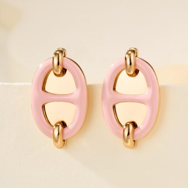 replica,repliche,fake,1:1,earrings,bracelet,ring,jewelry Nuovi orecchini smaltati a forma di naso di maiale (LDB5J)