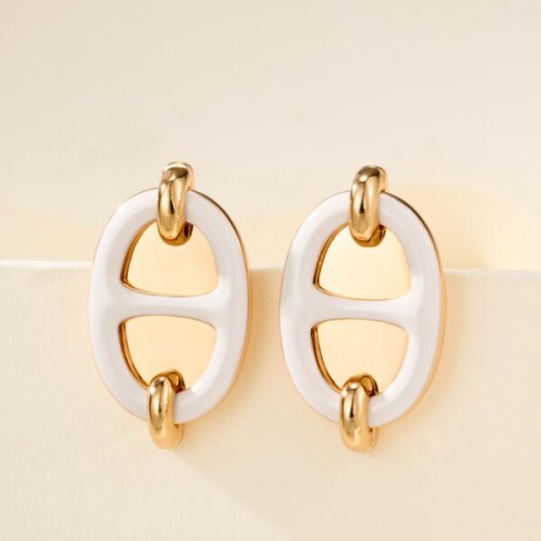 replica,repliche,fake,1:1,earrings,bracelet,ring,jewelry Nuovi orecchini smaltati a forma di naso di maiale (NHOT2)