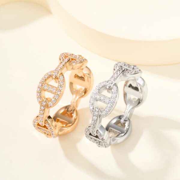 replica,repliche,fake,1:1,earrings,bracelet,ring,jewelry Anello al naso di maiale con diamanti (CBK5D)