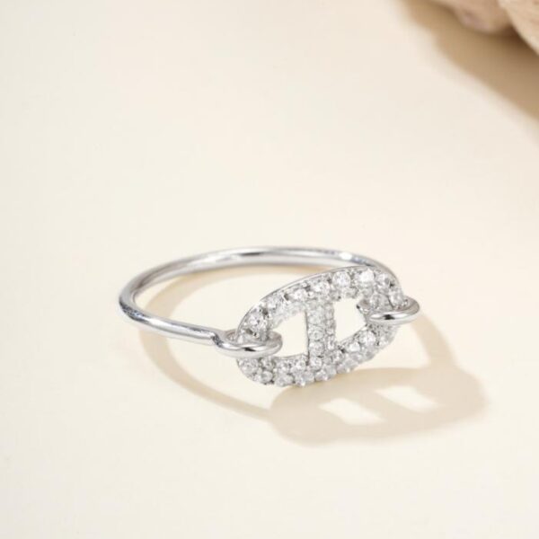 replica,repliche,fake,1:1,earrings,bracelet,ring,jewelry Anello con diamanti a forma di naso di maiale (C8VQ3)