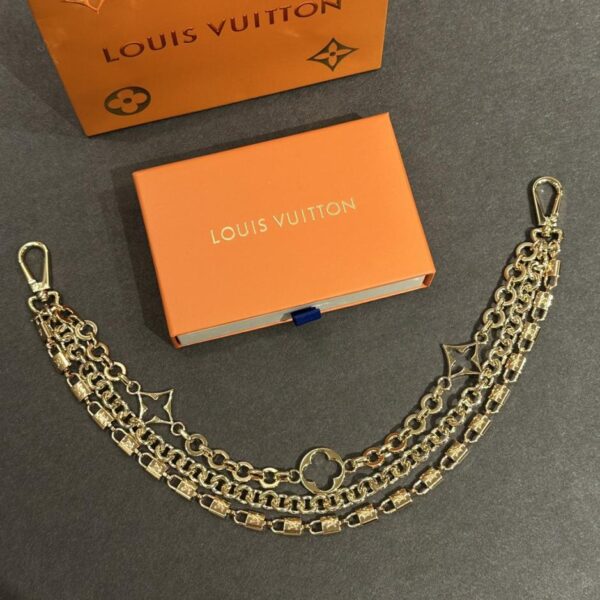 Accessori in metallo con logo Louis Vuitton, catena da vita, design unisex, stile coppia, argento (1MUA0)