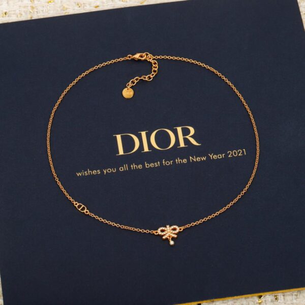 Collana Dior con fiocco di diamanti e perle (PK3RI)