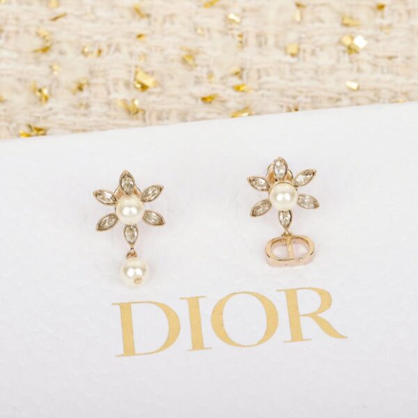 Orecchini Dior con perle e girasole (J16DO)