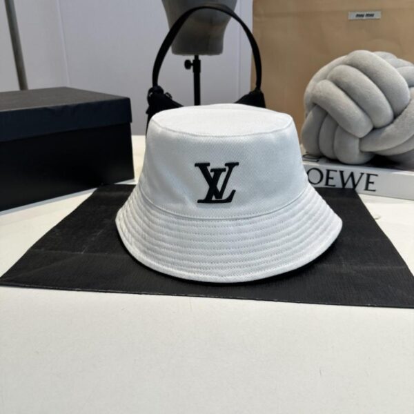 Cappello da pescatore bifacciale ricamato LV (UX6AQ)