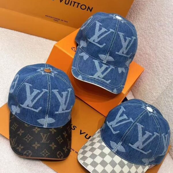replica,repliche,fake,1:1,earrings,bracelet,ring,jewelry Cappellino da baseball in denim LV (6I5AE)