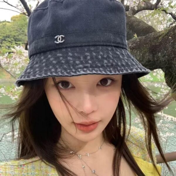 replica,repliche,fake,1:1,earrings,bracelet,ring,jewelry Cappello da pescatore in denim Chanel (3T234)