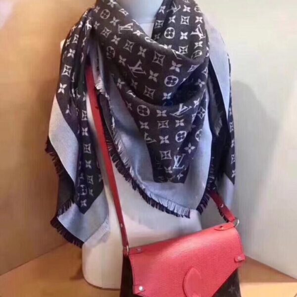 replica,repliche,fake,1:1,earrings,bracelet,ring,jewelry Scialle classico grigio denim LV (D7XG8)