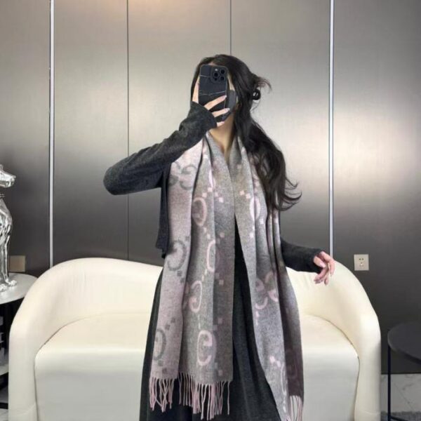 replica,repliche,fake,1:1,earrings,bracelet,ring,jewelry Sciarpa Big G Tassel, stile classico, double face, con nappa jacquard Big G (XGDEJ)