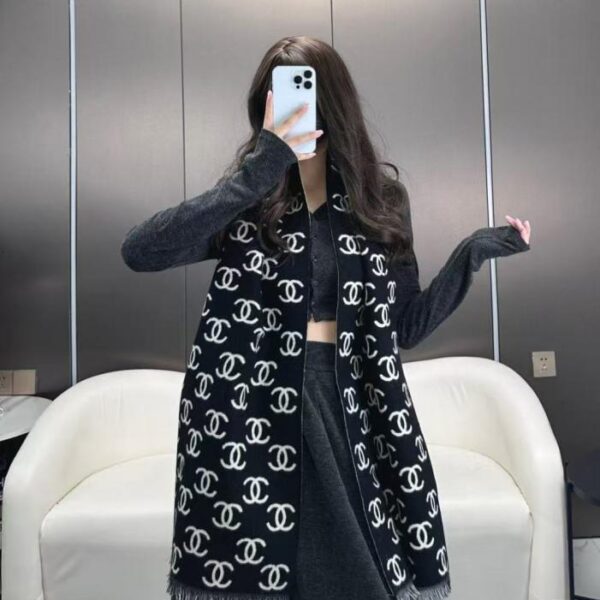replica,repliche,fake,1:1,earrings,bracelet,ring,jewelry Sciarpa double face classica Chanel (29SIF)