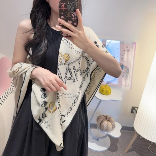 replica,repliche,fake,1:1,earrings,bracelet,ring,jewelry Sciarpa Chanel 30% seta 70% cashmere (DKETY)