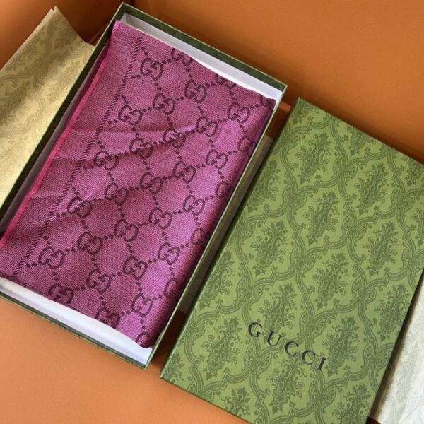 replica,repliche,fake,1:1,earrings,bracelet,ring,jewelry Sciarpa scialle Gucci in 100% lana jacquard double-face (H434J)