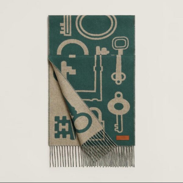 replica,repliche,fake,1:1,earrings,bracelet,ring,jewelry Sciarpa in cashmere double face con chiave Hermes (QU0JE)