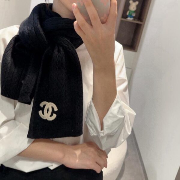replica,repliche,fake,1:1,earrings,bracelet,ring,jewelry Sciarpa lunga in maglia di cashmere Chanel autunno e inverno, nuova sciarpa ricamata 24b (AVG50)