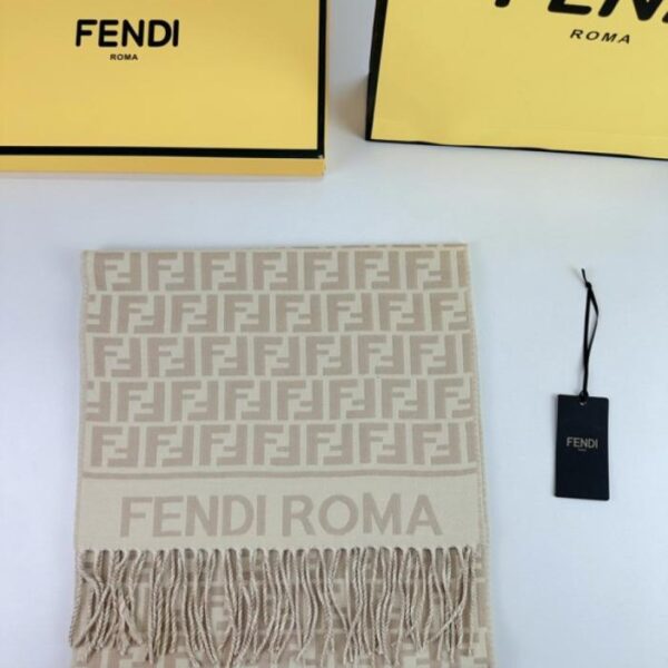 replica,repliche,fake,1:1,earrings,bracelet,ring,jewelry FENDI [Sciarpa lunga con nappa in cashmere e logo FF] (C2H84)